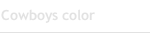 Cowboys color